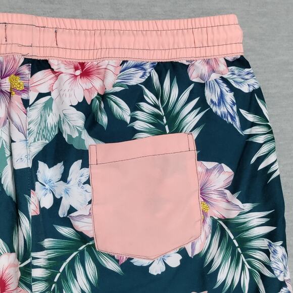 Public Record 5" Swim Trunks Hawaiian Floral Mens Large Standard Fit Unlined - Picture 5 of 14